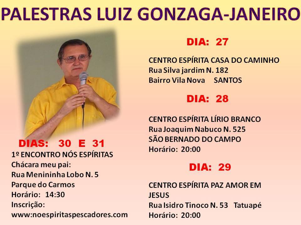 PALESTRAS LUIZ GONZAGA PINHEIRO-JANEIRO